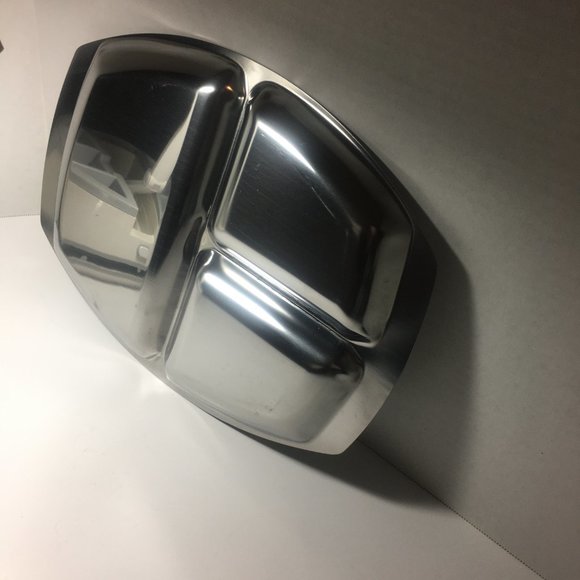 Vintage Danish Stainless Three Compartment Tray - Picture 13 of 15